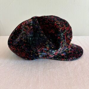 80s Vintage Original New York Hat & Cap Co. Velvet Newsboy Cap Made in USA